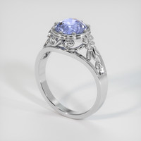 2.13 Ct. Sapphire Ring, 18K White Gold 2