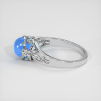 4.14 Ct. Blue Sapphire Ring, 18K White Gold 4