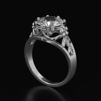 4.07 Ct. Sapphire Ring, 18K White Gold 2