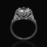 4.07 Ct. Sapphire Ring, 18K White Gold 3