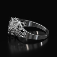 4.07 Ct. Sapphire Ring, 18K White Gold 4