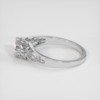 0.58 Ct. Pink Sapphire Ring, 18K White Gold 4