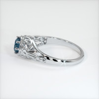 0.77 Ct. Sapphire Ring, 18K White Gold 4