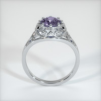 0.74 Ct. Sapphire Ring, 18K White Gold 3