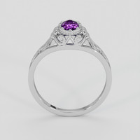 0.48 Ct. Purple Sapphire Ring, 18K White Gold 3