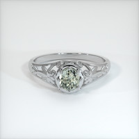 0.71 Ct. Sapphire Ring, 18K White Gold 1