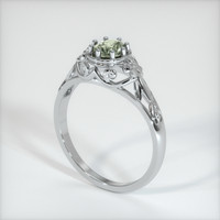 0.71 Ct. Sapphire Ring, 18K White Gold 2