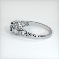 0.72 Ct. Sapphire Ring, 18K White Gold 4