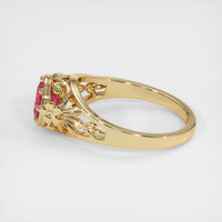 1.07 Ct. Padparadscha Sapphire Ring, 10K Yellow Gold 4