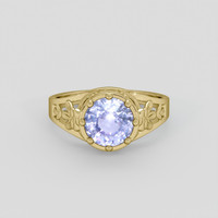 2.13 Ct. Bluish Purple Sapphire Ring, 10K Yellow Gold 1