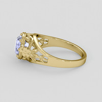 2.13 Ct. Bluish Purple Sapphire Ring, 10K Yellow Gold 4