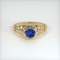 0.87 Ct. Sapphire Ring, 14K Yellow Gold 1