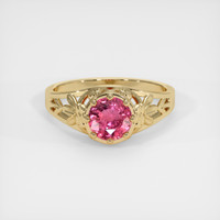 1.07 Ct. Padparadscha Sapphire Ring, 14K Yellow Gold 1