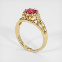 1.07 Ct. Padparadscha Sapphire Ring, 14K Yellow Gold 2