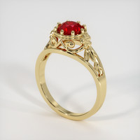 1.56 Ct. Ruby Ring, 14K Yellow Gold 2