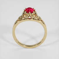 0.87 Ct. Ruby Ring, 14K Yellow Gold 3