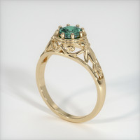 0.82 Ct. Sapphire Ring, 14K Yellow Gold 2