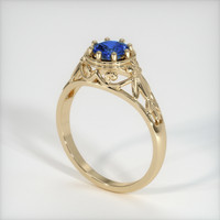0.87 Ct. Sapphire Ring, 18K Yellow Gold 2