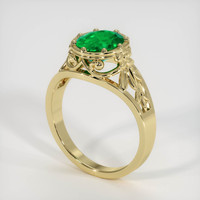 1.54 Ct. Emerald Ring, 18K Yellow Gold 2