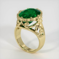 8.76 Ct. Emerald Ring, 18K Yellow Gold 2