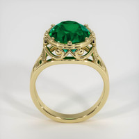 4.54 Ct. Emerald Ring, 18K Yellow Gold 3