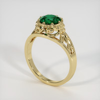 1.15 Ct. Emerald Ring, 18K Yellow Gold 2