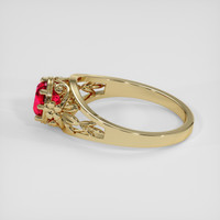 0.87 Ct. Ruby Ring, 18K Yellow Gold 4