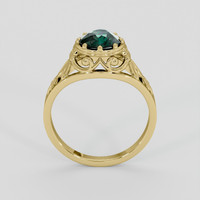1.65 Ct. Bluish Green Sapphire Ring, 18K Yellow Gold 3