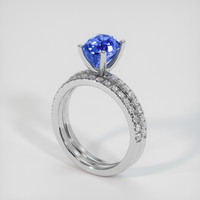 2.68 Ct. Blue Sapphire Ring, Platinum 950 2