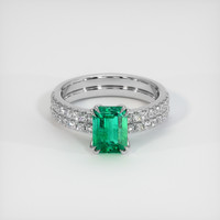 1.74 Ct. Emerald Ring, Platinum 950 1