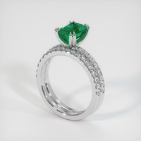 1.74 Ct. Emerald Ring, Platinum 950 2