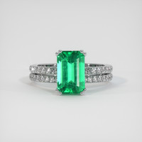 2.61 Ct. Emerald Ring, Platinum 950 1