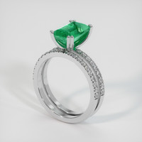 2.61 Ct. Emerald Ring, Platinum 950 2