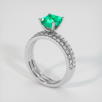 1.88 Ct. Emerald Ring, Platinum 950 2