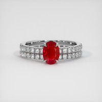 1.02 Ct. Ruby Ring, Platinum 950 1