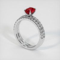 1.02 Ct. Ruby Ring, Platinum 950 2