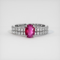 0.90 Ct. Ruby Ring, Platinum 950 1