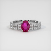 0.88 Ct. Ruby Ring, Platinum 950 1