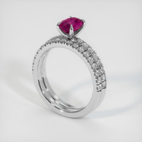 0.88 Ct. Ruby Ring, Platinum 950 2