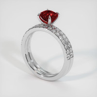 1.17 Ct. Ruby Ring, Platinum 950 2