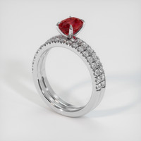 1.07 Ct. Ruby Ring, Platinum 950 2