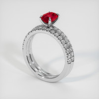 1.16 Ct. Ruby Ring, Platinum 950 2