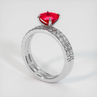 1.22 Ct. Ruby Ring, Platinum 950 2