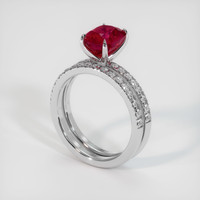 2.52 Ct. Ruby Ring, Platinum 950 2