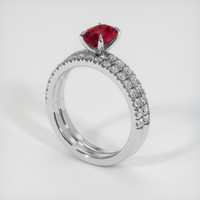 1.10 Ct. Ruby Ring, Platinum 950 2