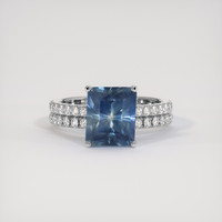 5.73 Ct. Bi Color Sapphire Ring, Platinum 950 1