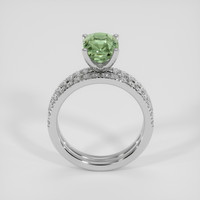 3.02 Ct. Green Sapphire Ring, Platinum 950 3