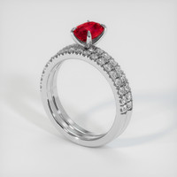 0.85 Ct. Ruby Ring, Platinum 950 2