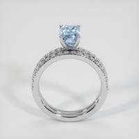 2.32 Ct. Greyish Blue Sapphire Ring, Platinum 950 3