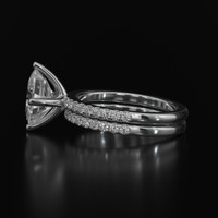 2.87 Ct. White Sapphire Ring, Platinum 950 4